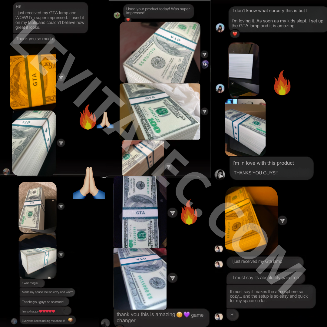 Floating Money Banknote Lamp